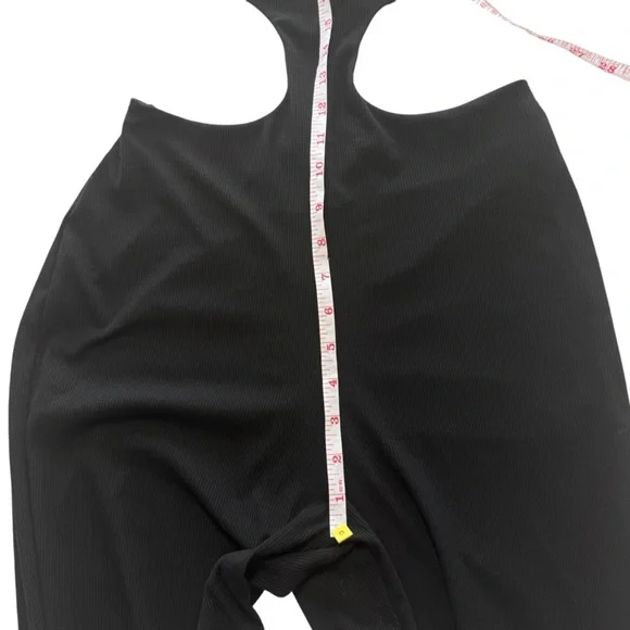 SUPERDOWN‎ Darcey Cut Out Jumpsuit Ribbed Black Strapless Flare Event Medium M - Picture 15 of 16